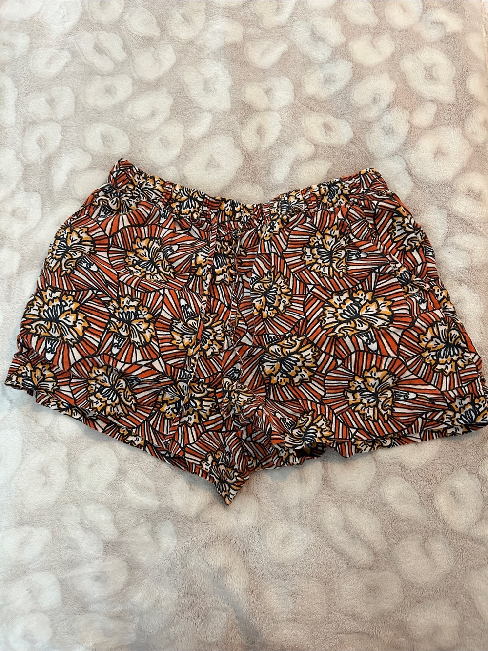 Cynthia Rowley Orange Floral Print Women's Shorts